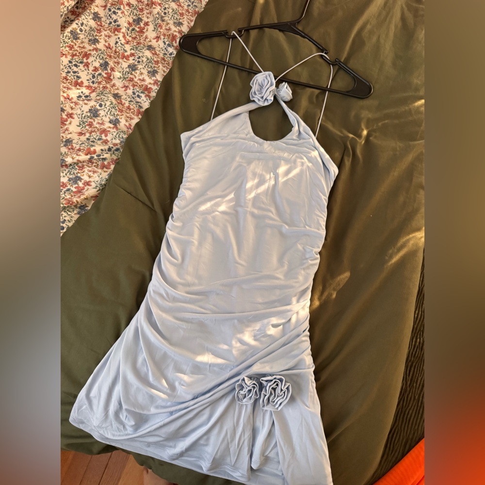 Meshki Light Blue Mini Dress